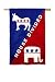 House Divided Political Flag Regular Size Applique Flag