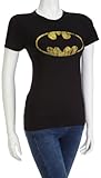 Womens Batman - Distressed Shield T-Shirt