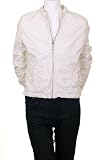 John Paul Richard Mandarin Collar Zipper Stitch Detail Décor 2 Pockets Bomber Jacket Off-White Medium