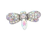 Hair Clip - H51 - Bumble Bee set with Swarovski (tm) Crystal Stones ~ Clear AB (Iridescent)