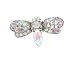 Hair Clip - H51 - Bumble Bee set with Swarovski (tm) Crystal Stones ~ Clear AB (Iridescent)