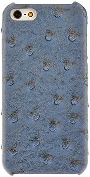 Fake Ostrich Pattern PU Hard Case with Interior Flocking Protection for iPhone 5/5S (Optional Colors) ,Color Brown