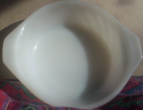 Anchor Hocking, Fire King, Ivory Swirl Individual Casserole