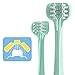 Children 3-Sided Toothbrush, Soft Wrap-around Training Tooth brush Saving Time for Baby Brushing, for 1 Years and up (Green)