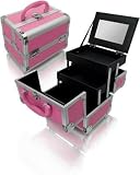 Pink Aluminum Cosmetic Train Case Style No. TS-79 On Sale