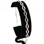 Open Oval Link Anklet 14K Tri Color Gold 9"