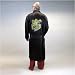 Texere Silk Men's Black Robe, 100% Silk, Hand Painted & Hand Dyed -- Way of the Dragon