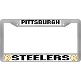 Pittsburgh Steelers Black Steel License Plate Holder