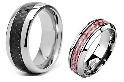 Black carbon fiber wedding ring