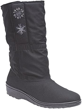 Blizzard Boots Womens/Ladies Side Touch Fastening Snowflake Calf Boots (6 US) (Black)