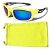 VertX Polarized Neon Sunglasses Sport Wrap Cycling Running Outdoor & Microfiber Pouch