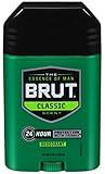 Brut Deodorant Oval Solid 2.25 Oz. - 24 Hour Protection with Trimax, Original Fragrance
