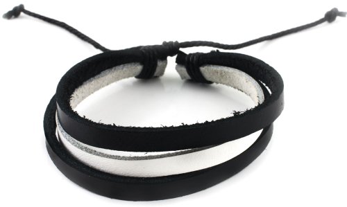 Genuine Leather Bracelet - Adjustable - Length:7.5