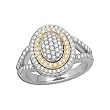 14K Two-Tone Gold Diamond Ring - 0.75 Ct.