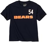 NFL Boys' Chicago Bears Brian Urlacher 8-20 Name & Number Tee Shirt (Blue, Medium)