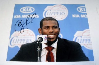 Chris Paul Hand Signed Autographed Los Angeles Clippers Photo