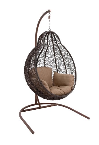 Benzara the beautiful metal rattan swing