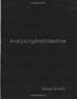 Analysing Architecture