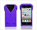 Cool T Shirts Clothes Silicone Case Cover for Apple iPhone 4 4G 4s AT&T and Verizon Purple
