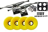 LONGBOARD Skateboard TRUCKS & WHEELS COMBO 76mm YELLOW