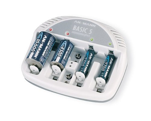 Ansmann 5207303 Basic 5 plus Tisch Ladegerät für Micro AAA, Mignon AA, Baby C, Mono D und 9V-Block Ansmann 5207303 Basic 5 plus Tisch Ladegerät für Micro AAA, Mignon AA, Baby C, Mono D und 9V-Block