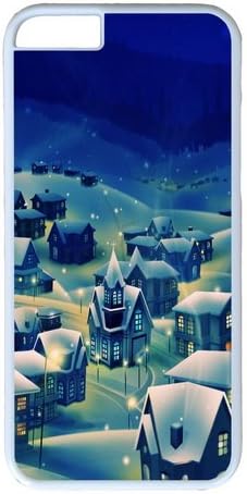 iPhone 6 Case Color Works Peaceful Village Christmas Eve White PC Hard Case For Apple iPhone 6 4.7 Inch Phone Case
