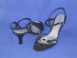 Naturalizer Crystal Black Fabric Dress Sandals Size 9 M