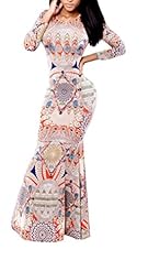 Sexy Round Neck Polyester/Spandex Long Sleeves Mermaid Vintage Bodycon Dress/Evening Dress/Maxi Dress 