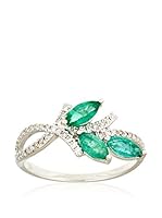 PARIS VENDOME Anillo Merveille d'Emeraude (Oro Blanco)