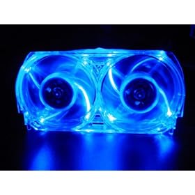 XBOX 360 BLUE LED LIGHT WHISPER FAN 58% LESS HOT AIR!!!