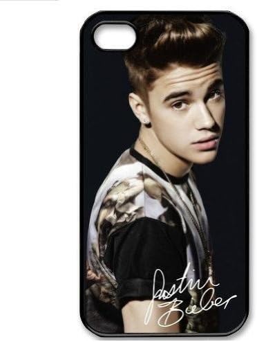 Justin Bieber Signed HD Image Case Cover for iPhone 4/4S 5/5S 5C Black Side 1039438-ip5c