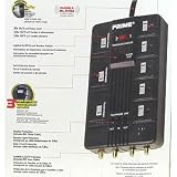 Prime PB003125 Elite Series Home Theater/Satellite TV 8-Outlet 3750-Joule Surge Protector, Black