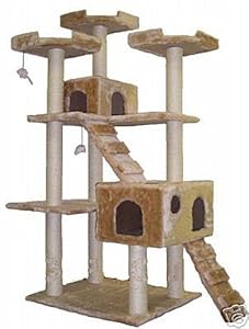 Go Pet Club Cat Tree, 50W x 26L x 72H, Beige Go Pet Club Cat Tree, 50W x 26L x 72H, Beige