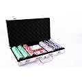 Pokerkoffer mit 300 Chips silber Edition