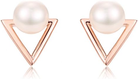 Silver Masters 925 Sterling Silver Freshwater Cultured Pearl Stud Earrings - Not Shell Pearl - AAA Quality