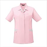 サンエス(SUN-S) レディース半袖スモック 男女ペアユニフォーム 春夏 ss-ag10773-b ピンク ３Ｌ(ＸＬ)