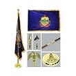 Vermont 3ft x 5ft Flag Flagpole Base and Tassel