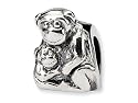 Reflections(tm) Sterling Silver Mama and Baby Monkey Bead / Charm