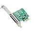 Syba 1 Port DB25 Parallel PCIe x 1 Controller Card Components SI-PEX10010, Green