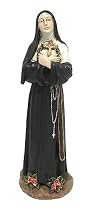 9.5" Religious Praying St. Rita with Crucifix Figurine #93578