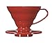 Hario V60 Plastic Coffee Dripper, Size 01, Red
