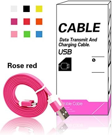 Visotre (9 Colors) Micro USB 2.0 Cable (1M) for Android/Sumsang/Lenovo/Huawei/Xiaomi/HTC/Motorola/Nokia and More-Premium High Speed USB 2.0 A Male to Micro B Sync and Charging Cables(Rose Red)