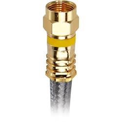 25' Quad Shield RG-6 Coax Cable