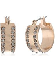 Kenneth Cole New York "Modern Tanzanite" Pave Small Hoop Earrings