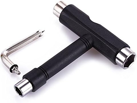 Skateboard Tool Metal Skate T-tool All In One(Black)