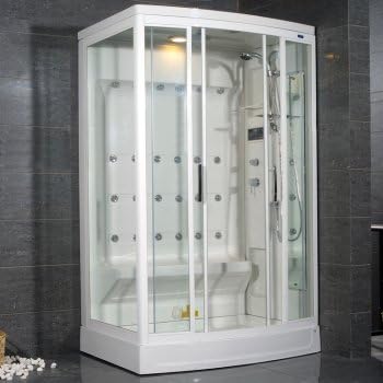 Atlasinternational ZA219 L-R 86 in. Ariel Fully Loaded Two Person Steam Shower Unit