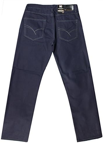 Knockout 1761 Big and Tall Men's Relaxed Fit Raw Denim Jeans (56 x 34, Navy)