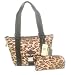 LAUREN BY RALPH LAUREN LEOPARD SATCHEL/SMALL TOTE HANDBAG 656STT - HANDBAG & PURSE SET
