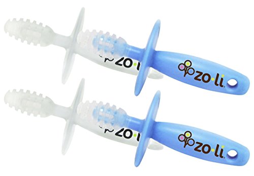 ZoLi Chubby Gummy Gum Massager, Blue/White, 4 Count