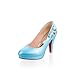 Maymeenth Girls Closed Toe Pointed Toe High Heel PU Soft Material Solid Pumps